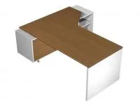 Стол руководителя эргономичный правый на опорной тумбе ВТ 139-3 БН - Vito