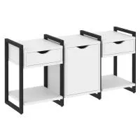 Тумба на регульруемых опорах наборная VR.L-TN-6.O (белый брилиант/черный)