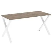 Стол рабочий на X-образных опорах VR.L-SRX-4.7 (тиквуд темный/белый)