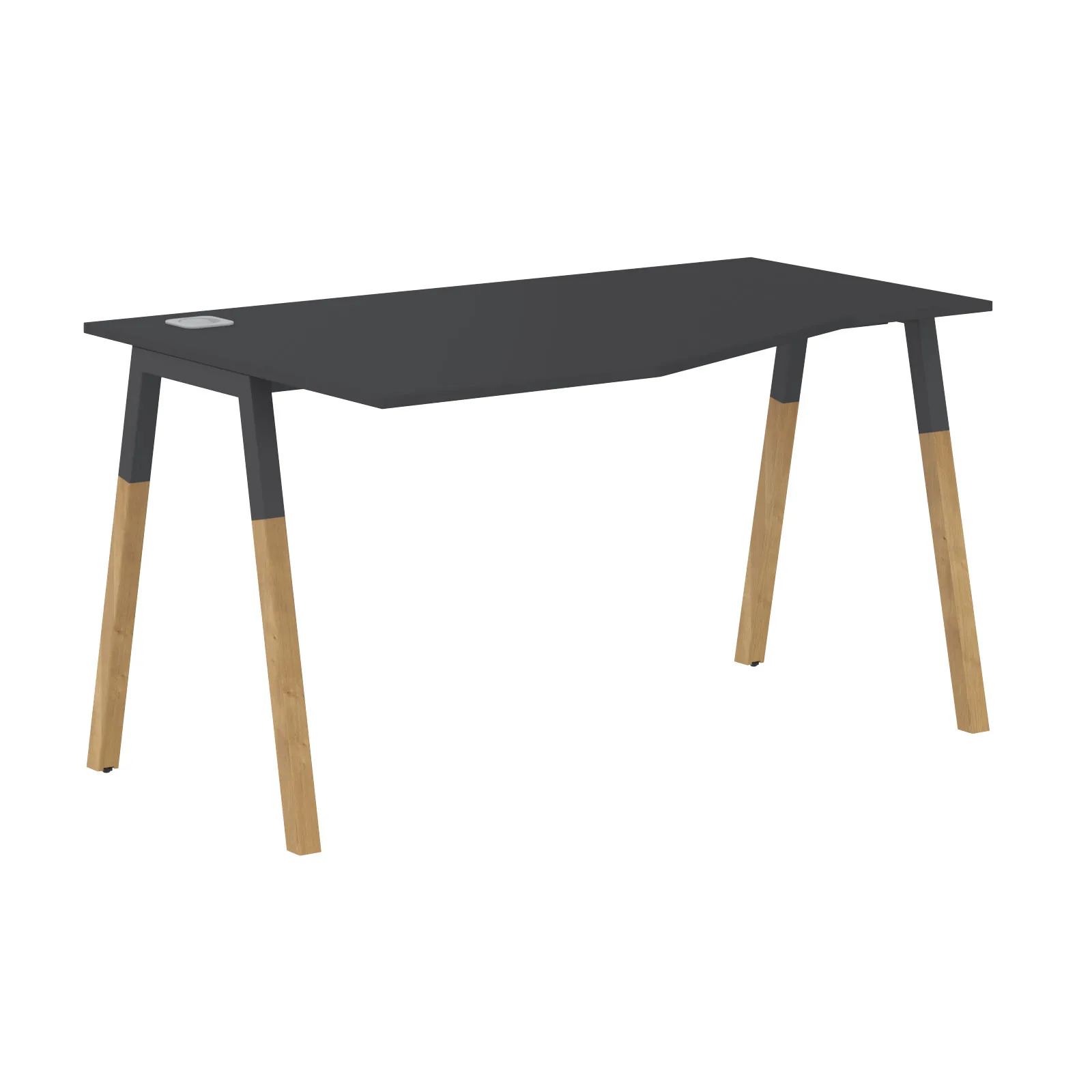 Стол письменный эргономичный FCT 1367 левый (графит/бук) Forta