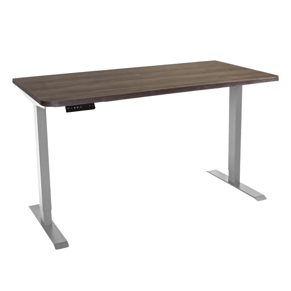 Стол с регулировкой высоты электрический LuxAlto LA-T33-2AR2 серый/дуб коричневый ЛДСП 160*70*2.5