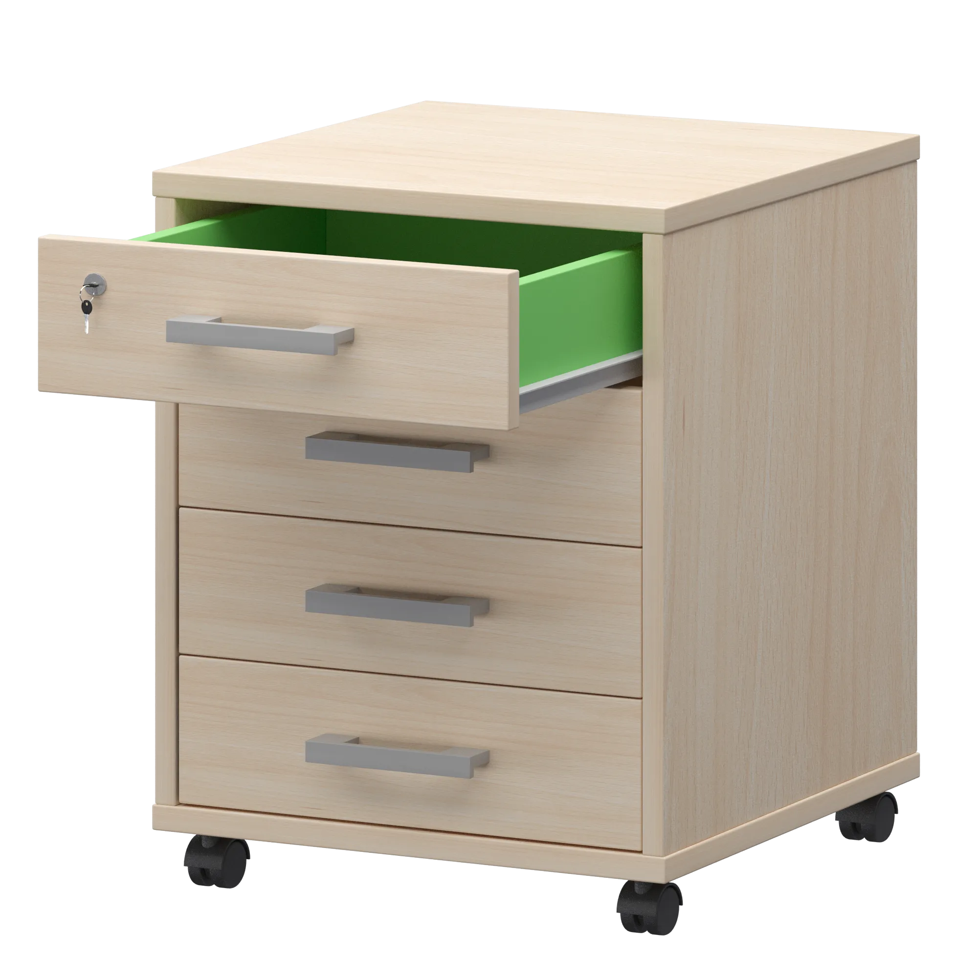 Тумба подкатная (4 ящика) Арго АТЛ-04 Бук