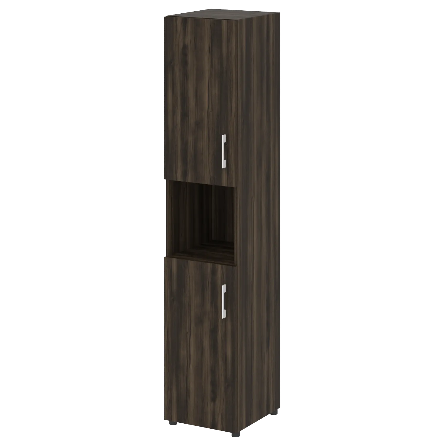 Шкаф высокий узкий левый (2 низких фасада ЛДСП) Yalta LT.SU-1.5 L/R дуб мали