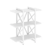 Стеллаж на регулируемых опорах - 3 полки VR.L-MST.O-3.4V (белый брилиант/белый)