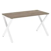 Стол рабочий на X-образных опорах VR.L-SRX-3.7 (тиквуд темный/белый)