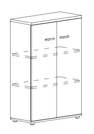 Шкаф для документов средний закрытый A4 9364