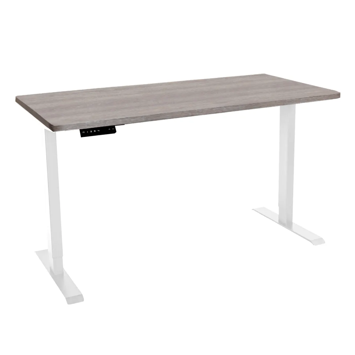 Стол с регулировкой высоты электрический LuxAlto LA-T33-2AR2 белый/дуб бежево-серый 140*80*2.5