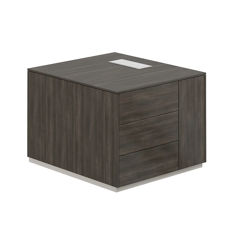 Тумба опорная правая, обвязка бренсон трюфель, фасады бренсон трюфель, Atlas NZ-0202.BT.BT.R