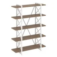 Стеллаж на регулируемых опорах - 5 полки VR.L-MST.O-5.8V (дуб аризона/белый)