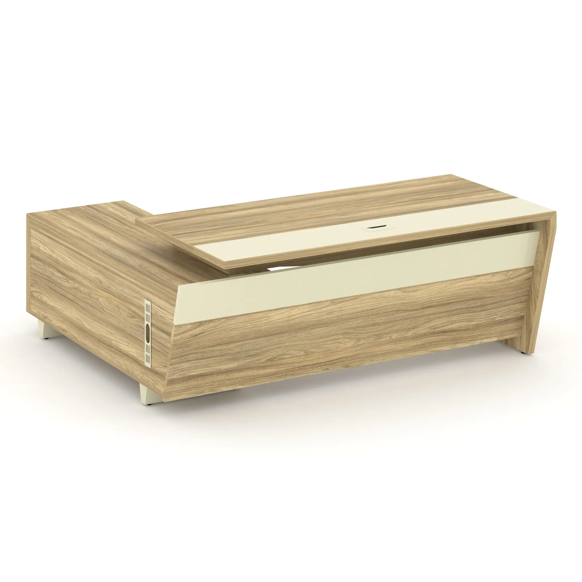 Стол руководителя с опорной тумбой, правый CORNER COR.SRT-20(R)