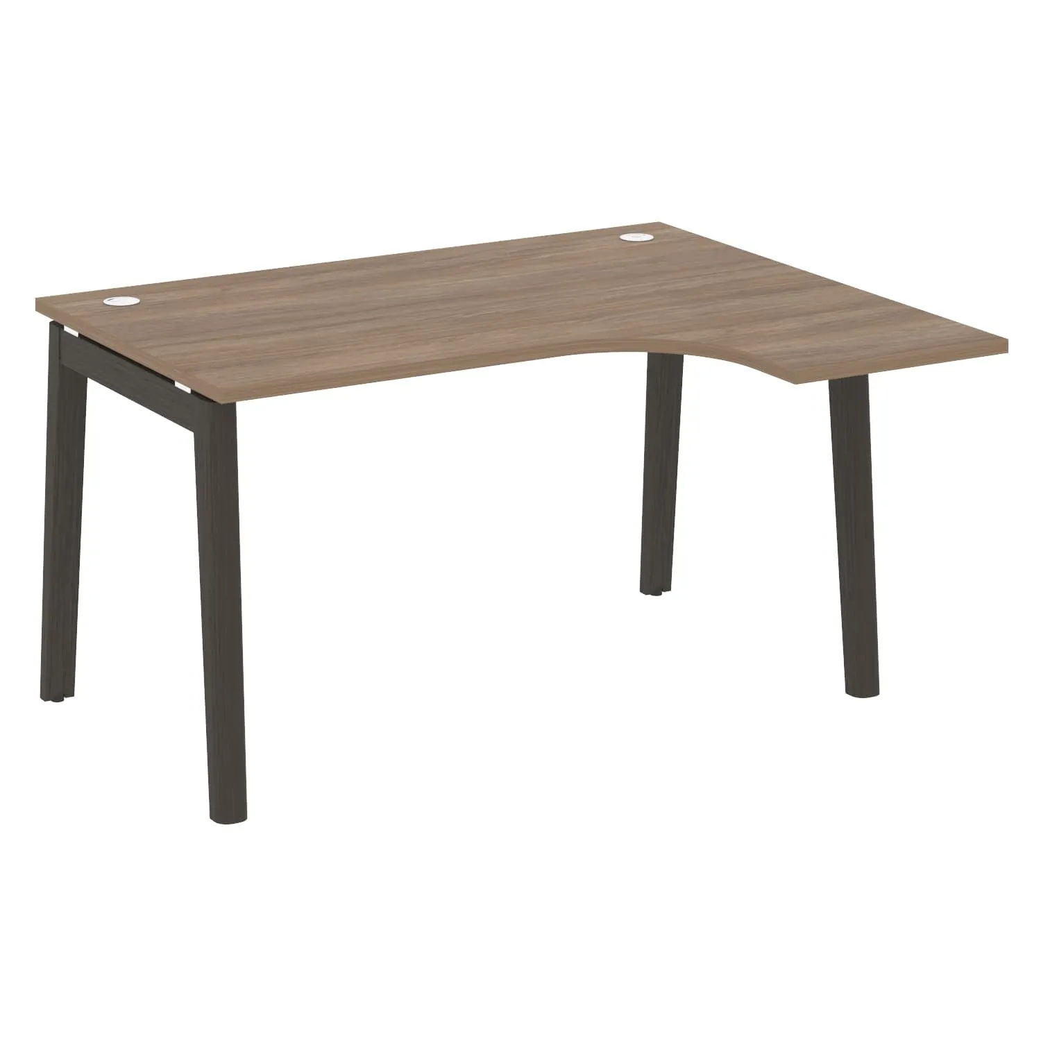 Стол эргономичный правый (опоры - массив дерева, дуб темный) ONIX WOOD OW.SA-3(R)