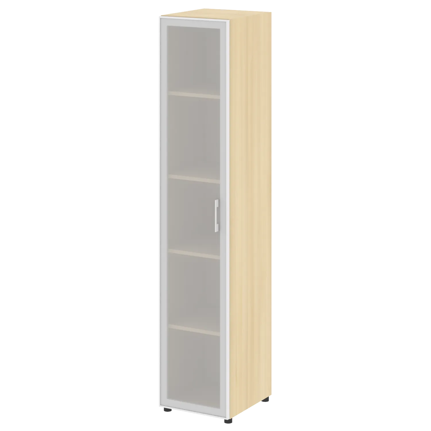 Шкаф высокий узкий левый (1 высокий фасад стекло в раме) Yalta LT.SU-1.10 R L/R акация лорка