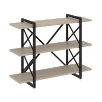 Стеллаж на регулируемых опорах - 3 полки VR.L-MST.O-3.8V (дуб аттик/черный)