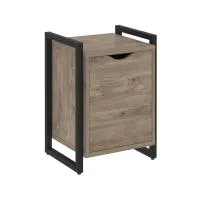 Тумба на регульруемых опорах с распашным фасадом VR.L-T2.O (тиквуд темный/черный)