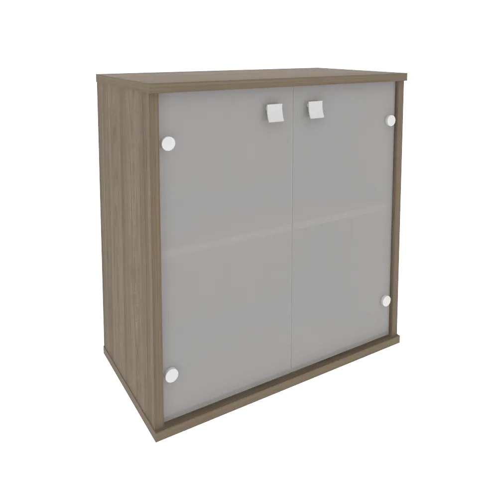 Шкаф низкий широкий (2 низкие двери стекло) Style Л.СТ-3.2