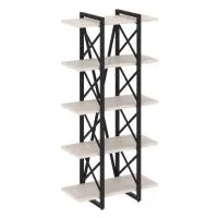 Стеллаж на регулируемых опорах - 5 полки VR.L-MST.O-5.4V (денвер светлый/черный)