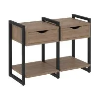 Тумба на регульруемых опорах наборная VR.L-TN-1.O (дуб аризона/черный)