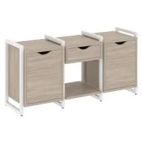 Тумба на регульруемых опорах наборная VR.L-TN-7.O (дуб аттик/белый)