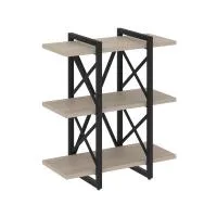 Стеллаж на регулируемых опорах - 3 полки VR.L-MST.O-3.4V (дуб аттик/черный)