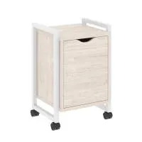 Тумба на колесных опорах с распашным фасадом VR.L-T2.K (денвер светлый/белый)
