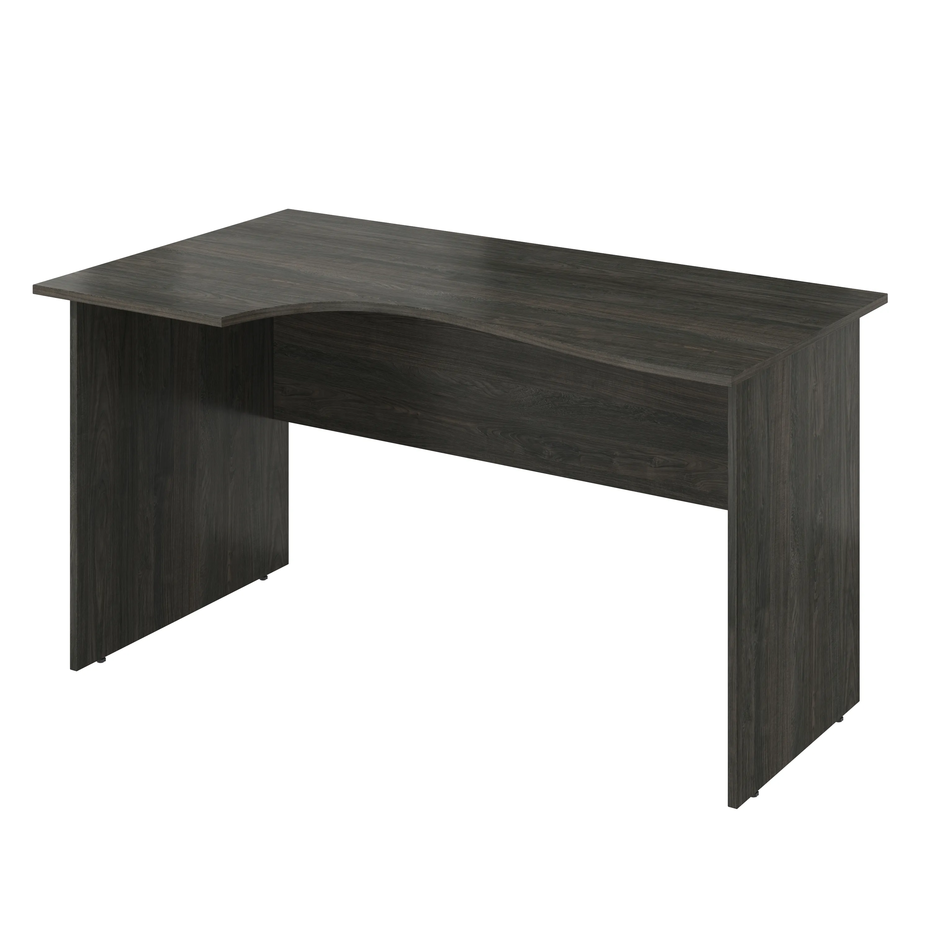 Стол офисный криволинейный левый Канцлер КЦ04.12 дерево карбон