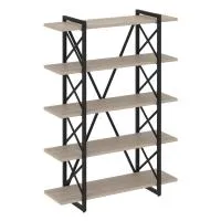 Стеллаж на регулируемых опорах - 5 полки VR.L-MST.O-5.8V (дуб аттик/черный)