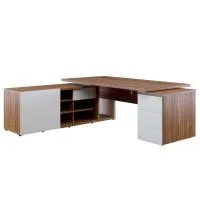 Стол рабочий на креденции и тумбе левый Zion ZIO285110