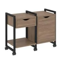 Тумба на колесных опорах наборная VR.L-TN-3.K (дуб аризона/черный)