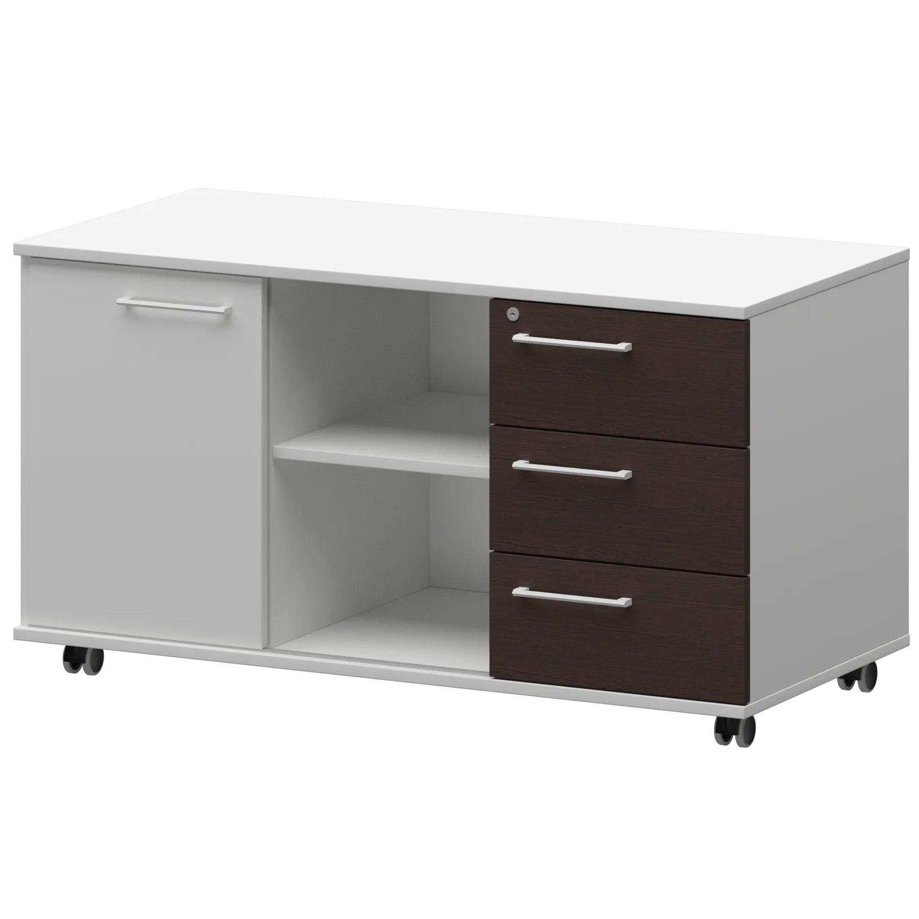 КОРТЕЗ Креденция правая KZT-62R Дуб венге/Белый 1200x568x648