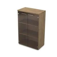 Шкаф среднй со стеклянными дверями Gloss Line 9НШ.017.3