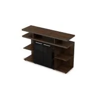 Шкаф низкий со стеклом черный глянец Taim Max 4ШН.012.2