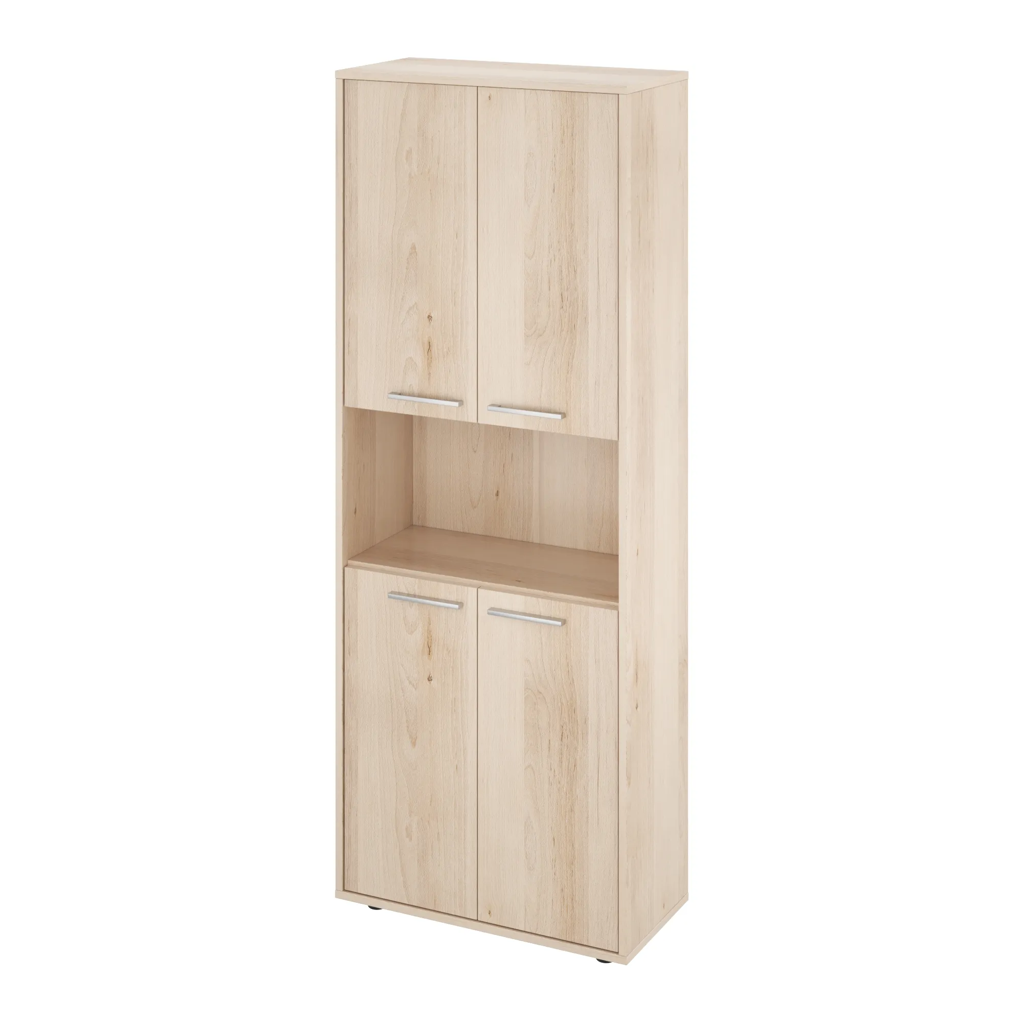 Шкаф высокий 1 открытая полка Канцлер КЦ29.39 бук артизан перламутровый