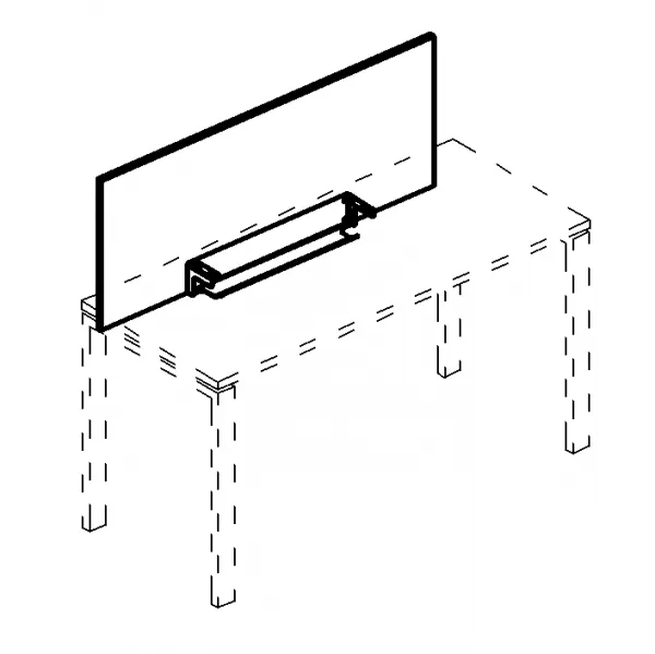 Экран настольный фронтальный для стола 100 с кабель-каналом A4 Б 830