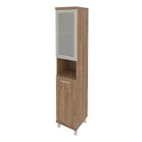 Шкаф высокий узкий правый First KSU-1.4R(R) (дуб Табак)