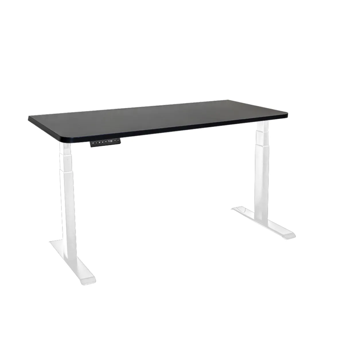 Стол с регулировкой высоты электрический LuxAlto LA-T33-2A3 белый/черный ЛДСП 140*80*2.5