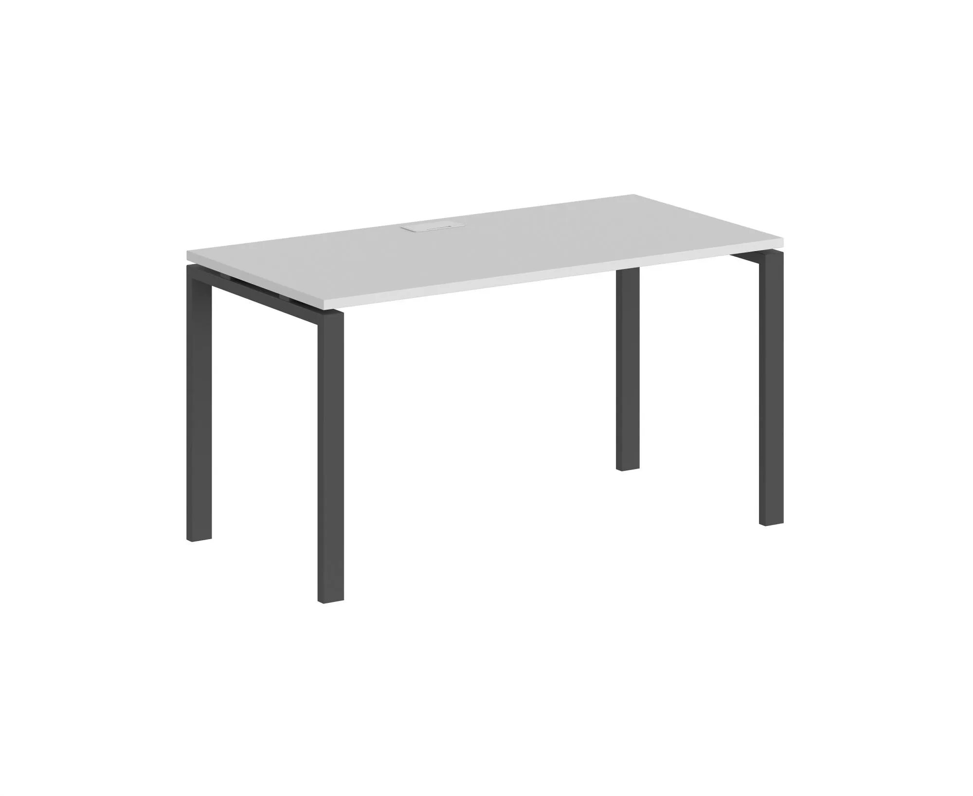 Стол письменный, опоры 60х30 антрацит; столешница белая, Sigma SG.205.WH.63.AN