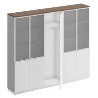 Шкаф комбинированный (документы со стеклом - одежда узкий - документы со стеклом) Bravo СИ 317