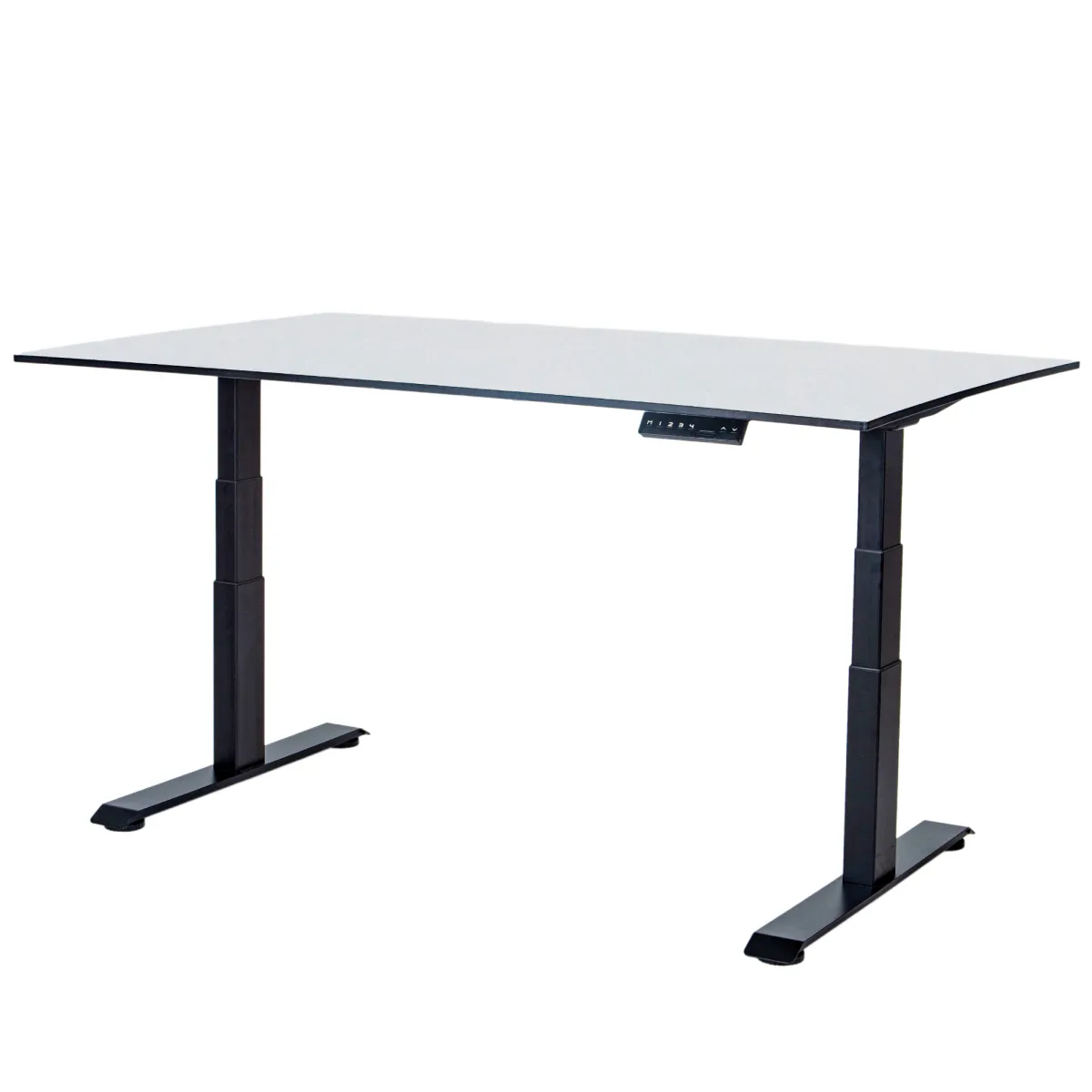 Стол-трансформер регулируемый с аккумулятором LuxAlto LA-H33-2A3LA LOW черный/белый HPL 140*85*1,2