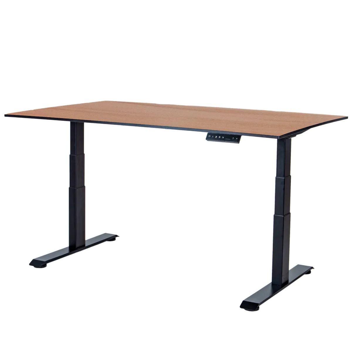 Стол-трансформер регулируемый с аккумулятором LuxAlto LA-H33-2A3LA LOW черный/дуб HPL 120*80*1,2