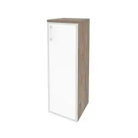 Шкаф средний узкий правый (1 средний фасад стекло лакобель белое в раме) ONIX O.SU-2.4R(R) white