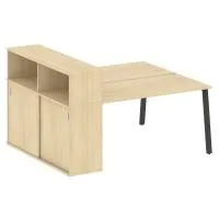 Рабочая станция на А-образном м/к с опорным шкафом-купе БА.РС-СШК-2.3 - Metal System