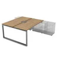 Сдвоенный стол системы Бенч на "О" образном каркасе Gloss СПБ-О.979
