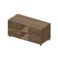 Тумба мобильная сервисная правая (3 секции, стандартные колёсные опоры, ручки - хром Carre EMU1253B