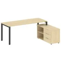 Рабочая станция на П-образном м/к с опорной тумбой правая БП.РС-СТС-2.5 Пр - Metal System