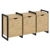 Тумба на регульруемых опорах наборная VR.L-TN-5.O (тиквуд светлый/черный)