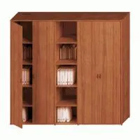 Шкаф комбинированный высокий (закрытый + стеллаж узкий + закрытый) Престиж Исп.41