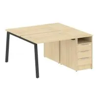 Рабочая станция на А-образном м/к с опорной тумбой БА.РС-СТП-2.1 - Metal System