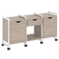 Тумба на колесных опорах наборная VR.L-TN-7.K (дуб аттик/белый)