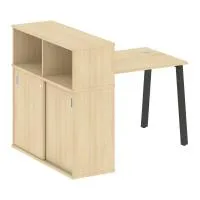 Стол письменный на А-образном м/к с опорным шкафом-купе Metal System БА.РС-СШК-3.1