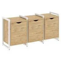 Тумба на регульруемых опорах наборная VR.L-TN-5.O (тиквуд светлый/белый)